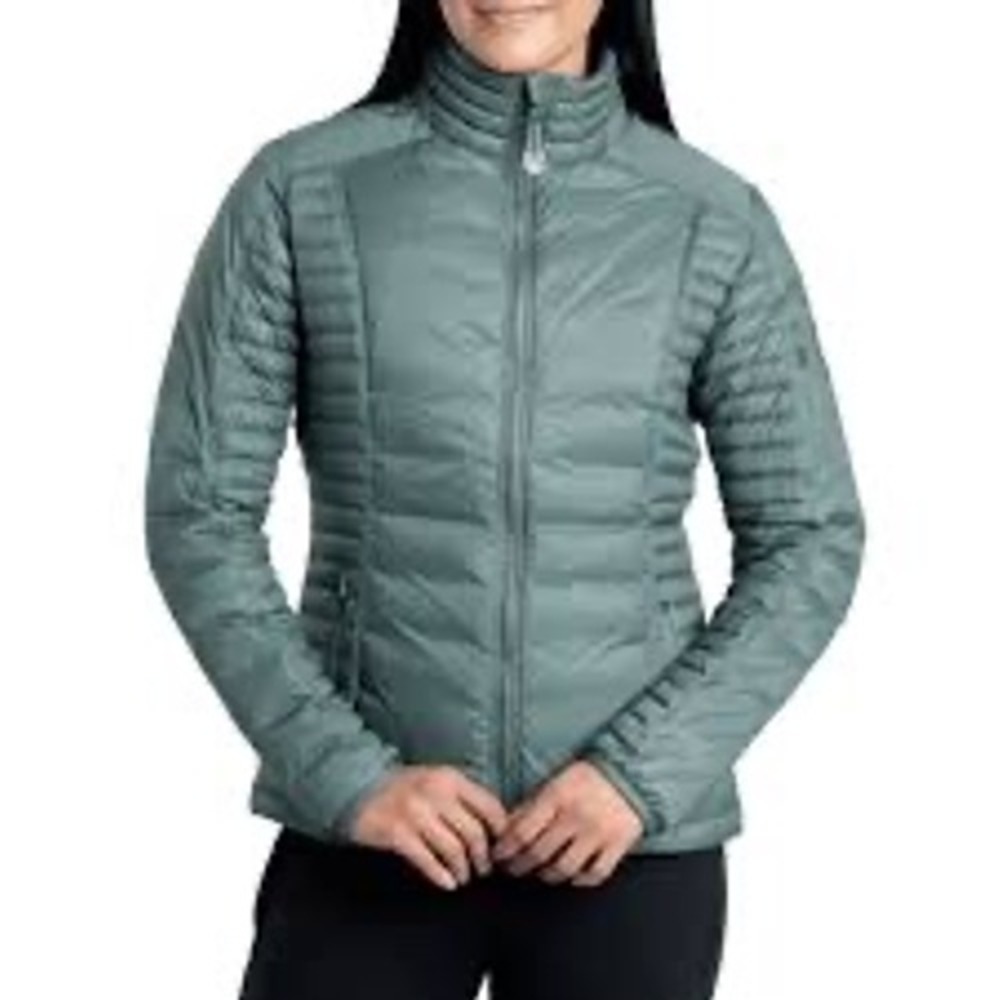 Kuhl Projekt Womens Small Spyfire Green Quilted Puffer Full Zip Jacket